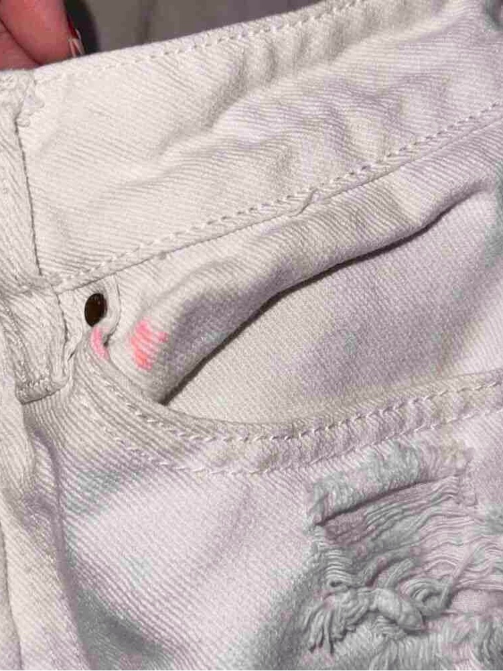 PacSun Light Pink Distressed Denim Shorts - Picture 3 of 5